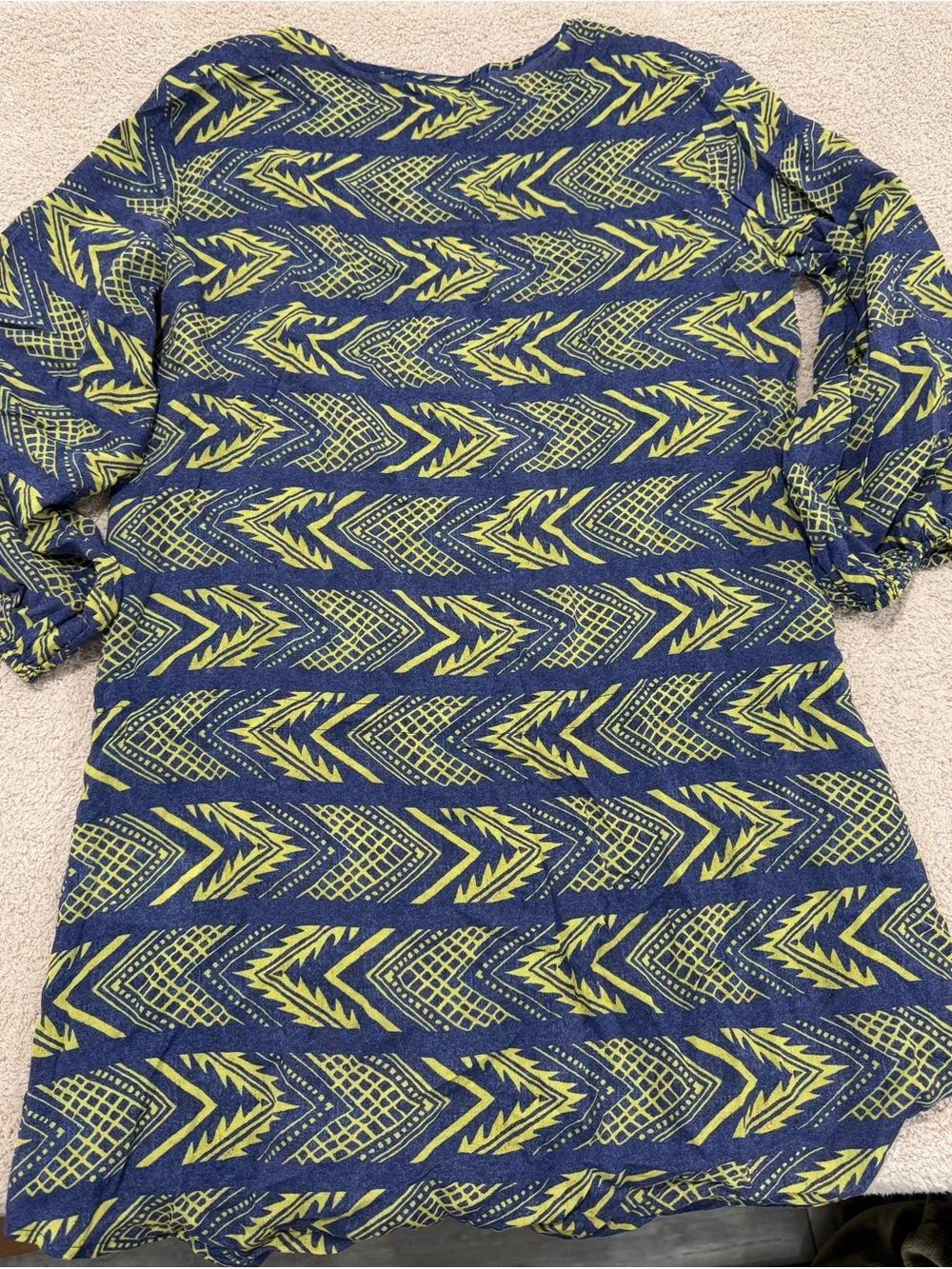 ViX Paula Hermanny Geometric Print Tunic Swim Coverup XS‑S Rayon Resortwear